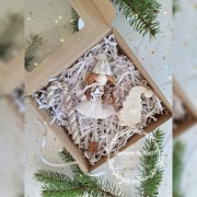 Świąteczny zestaw prezentowy Makrama, Zestaw ozdób świątecznych