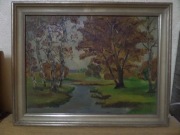 obraz olejny w ramie