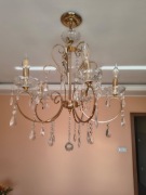 Żyrandol wiszący złoty