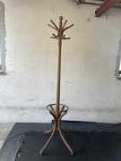 Drewniany wieszak stojący / stojak na ubrania vintage Darmowa dostawa