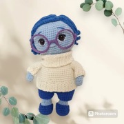 W głowie się nie mieści, smutek, inside out, sadness, na szydełku 