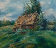 " PIJOK ZA SANOKIEM " Obraz Ryszard Badura Chata