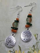 Drzewo Życia rustykalne boho srebrne kamienie vintage