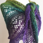 Chusta nowa bolerko etola duża ręcznie robiona na szydełku handmade merynos