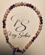 Romantyczna Bransoletka: Rubin i Morganit | Hematyt | Hand-Made