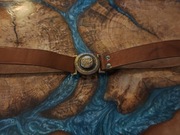 Pas skórzany brązowy harcerski 