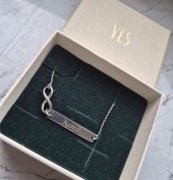 Srebrna bransoletka YES 925 grawer znak nieskończoności