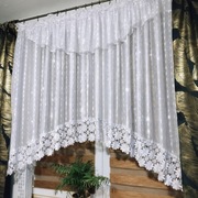 Firana gotowa  biało-srebrna z  gipiurą cyrkoniami 160*400 .