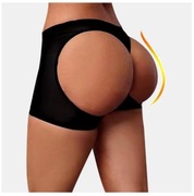 Majtki Figi damskie podnoszące i modelujące pośladki Czarne r. L