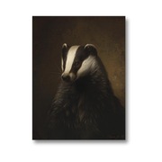 Plakat portret Borsuka w stylu vintage, 30 x 40cm