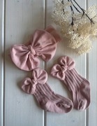 Skarpetki z opaską szeroką kokarda dla niemowlaka niemowlęce 6-12