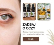 Zestaw żel na zmęczone oczy i krople na oczy glistnik z DMSO