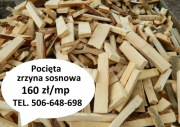 Opał - pocięta zrzyna sosnowa drewno rozpałka węgiel pellet