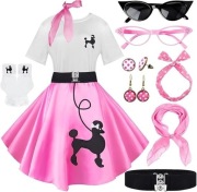 Strój zestaw sukienka PIN UP Lata 50 60 KOMPLET 10w1 VINTAGE RETRO