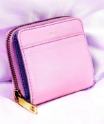 FOSSIL portfel Evelyn damski mały różowy skórzany furla ochnik michael kors