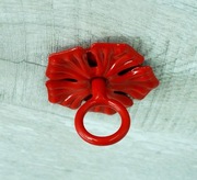 Wieszak Hak Uchwyt sufitowy kuty na doniczkę - Czerwony RAL 3000 (W54)