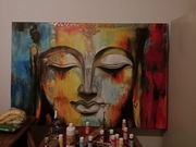 Obraz na płótnie malowany akrylami