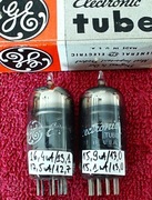 2 x Ecc88 6dj8 General Electric GE USA Gain 104% dla NOS