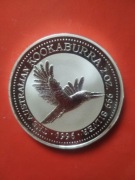 Srebrna moneta 2 uncje. Australian kookaburra 1996rok