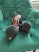 Skórzane, włoskie szpili z pomponem