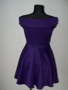 sukienka koktajlowa wyjściowa dekolt hiszpański z koła