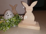 Zające wielkanocne z drewna