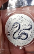Lunar Ounce Rok Węża Rwanda 2025 1oz uncja-srebrna moneta 
