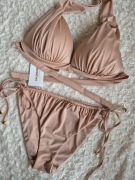 Strój kąpielowy Calzedonia M 85B/80C/75D shiny satin powder pink satynowy 