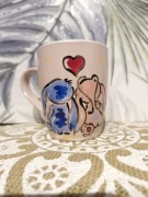 Kubeczek Kubek ręcznie malowany - Stitch Miłość 