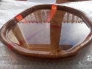 Patera bursztynowa z dębu i żywicy. Prezent