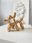 DWA BALONOWE PIESKI W KOLORZE SATYNOWEGO ZŁOTA