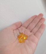 Kolczyki plastikowe żelki pomarańczowe misie