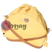 Musztardowy organizer worek do Obag MOON LIGHT żółty Eko Zamsz komin OMAY