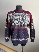 Sondre norweski sweter wełniany scandi kolorowy męski 100 % wełna wool L