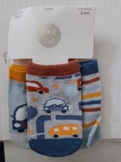 Skarpetki bawełniane 3pak - rozmiar 3/6 mies