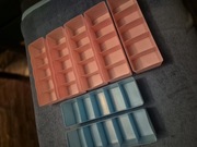 Pudełka, organizery do szuflad różowe i niebieskie 9 szt