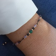 Bransoletka kamień Jadeit Cyrkonia Perła Turmalin