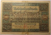 BANKNOT 10 MAREK 1920 NIEMCY. (063)