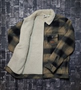 QUIKSILVER KURTKA POLAROWA MĘSKA OCIEPLANA KOŻUSZEK W KRATKĘ JACKET SHERPA