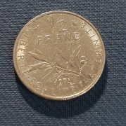 Moneta Francja 1/2 franka 1973