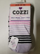 3 pary-skarpety dziewczęce 23-26