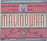 Etykieta na alkohol, MALINÓWKA, Bielsko-Biała