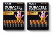 BATERIE DURACELL AA + AAA EVERYDAY ALKALINE MEGA PACK 48 SZT