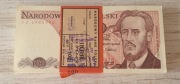Stara paczka banknotów 100zł 1988 seria SZ