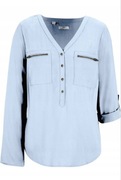 Bonprix błękitna bluzka/koszula z wiskozy 38 NOWA