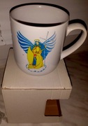 Kubek ceramiczny rysunek Anioła Stróża i napis Mój Anioł Stróż Jest Ze Mną
