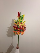 Palma wielkanocna ręcznie robiona 62 cm, na naturalnym kiju