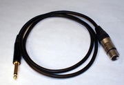Kabel JACK 6.3mm PROSTY XLR GNIAZDO NEUTRIK 1m