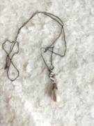 Srebrny 925 stary naszyjnik minimalistyczny z perełka Pinterest Vogue 