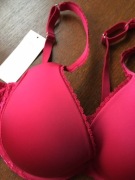 M&S 75D push up cherry red NOWY